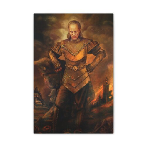 Vigo the Carpathian Painting (Ghostbusters) A2 Stretched Canvas Print - Image 2