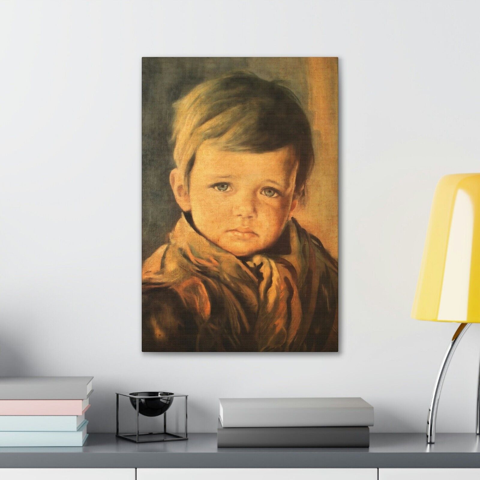 Famous Crying Boy A2 Stretched Canvas Print - Image 2