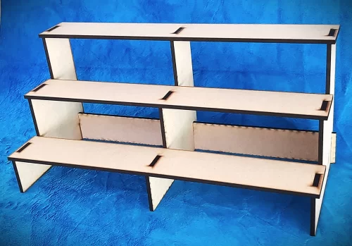 Larger Straight 3-Tier Portable Display Stand for Jams and Sauces (8cm Spacing, 7cm Shelf) - Image 2