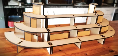 Larger Straight 3-Tier Portable Display Stand for Jams and Sauces (8cm Spacing, 7cm Shelf) - Image 3