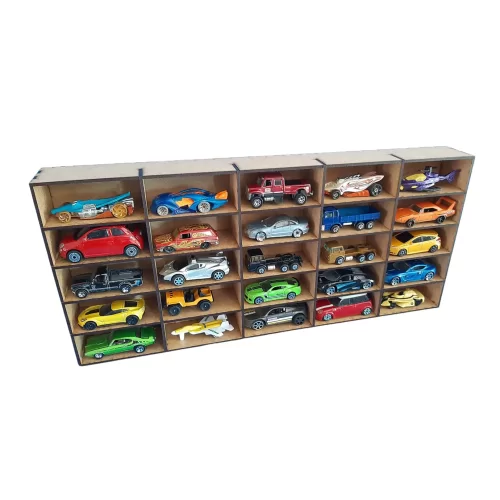 1:64 Model Car Display Shelf - Stylish Storage Shelf for Hot Wheels & Matchbox Collections (25 Cars) - Image 2